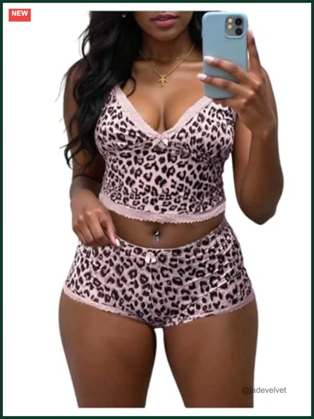 Sleeveless Lace Crop Cami & Shorts Pajama Set